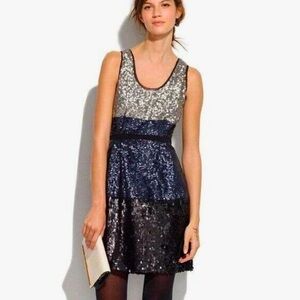 Madewell Broadway & Broome Silk/ Sequin shift dress